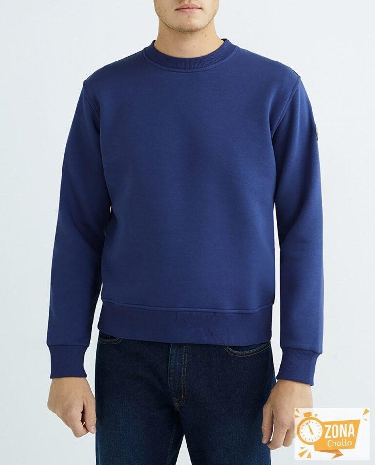 Sudadera de hombre cuello redondo liso — 17,00€ € -81%