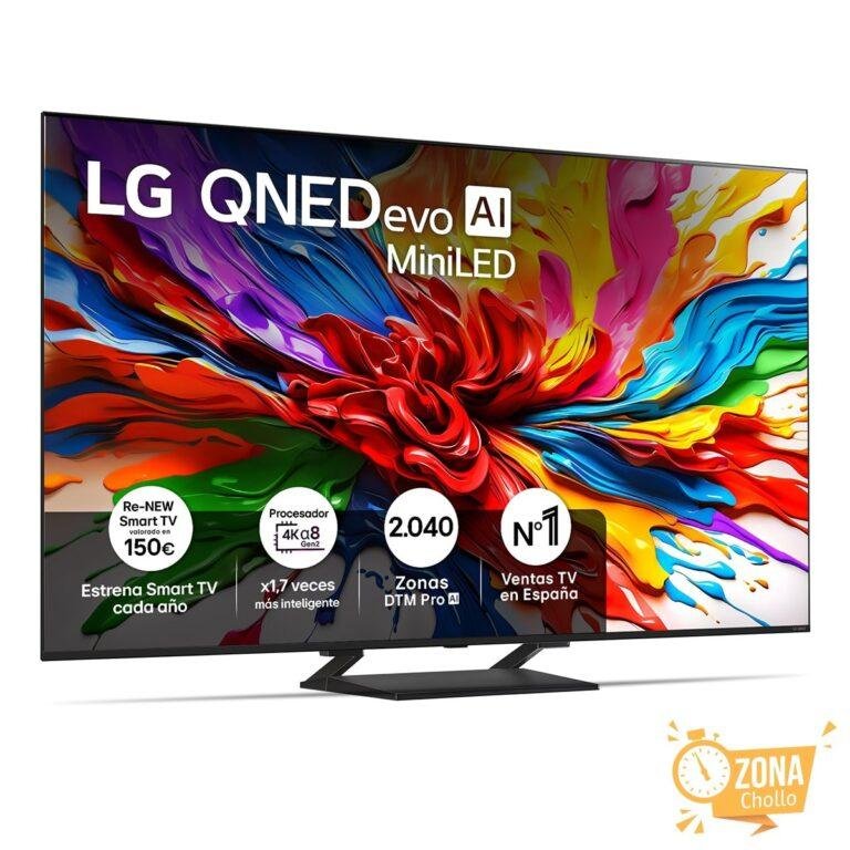 TV QNED evo MiniLED AI 164cm (65″) LG 65QNED93A6A, 4K Smart TV… — 359,2 € -62%