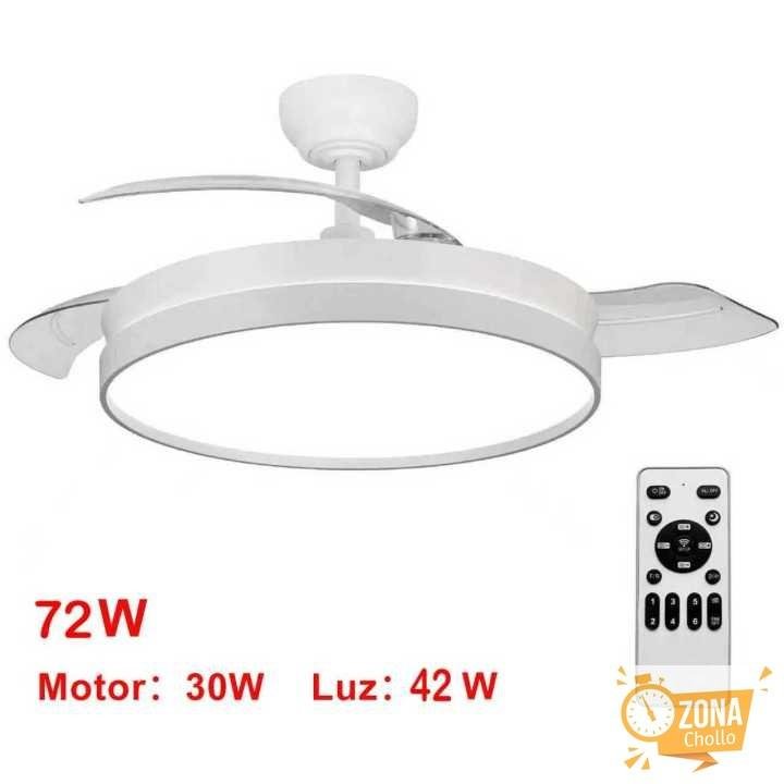 Ventilador de techo con luz de 84 W, ultra silencioso, invisible… — 51.99 €