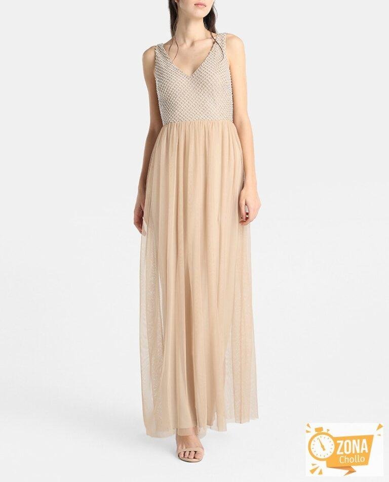 Vestido largo de mujer Adrianna Papell con falda de tul — 47,00€ € -80%