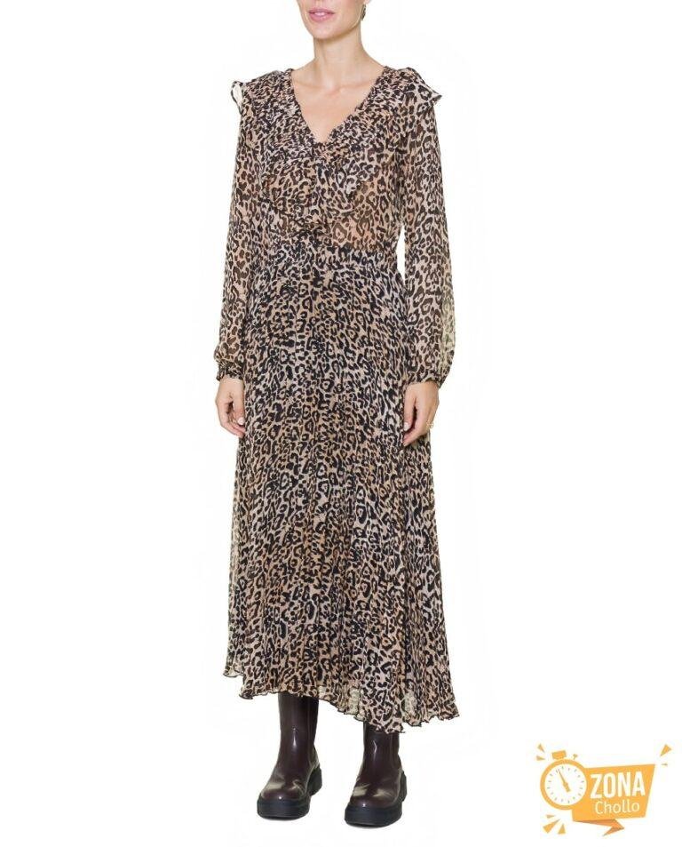 Vestido plisado Animal print — 32,00€ € -80%