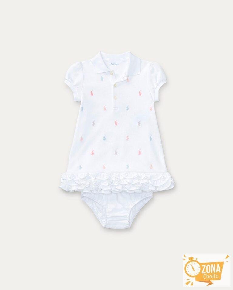 Vestido de bebé niña en blanco con microbordado — 15,00€ € -81%