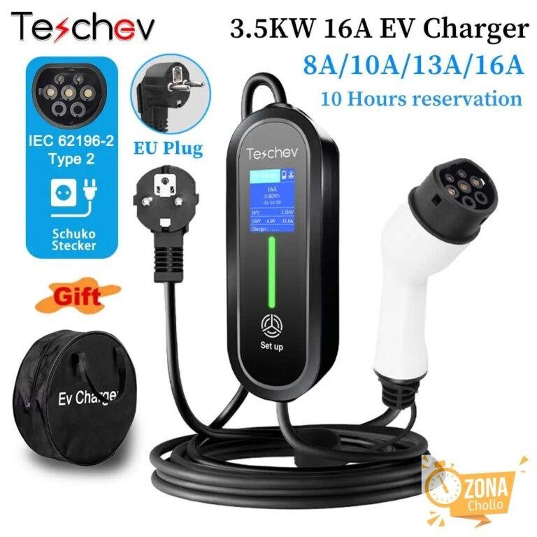 Cargador Portátil para Vehículos Eléctricos de 3.5kW 16A Tipo 2… — 50,39 €