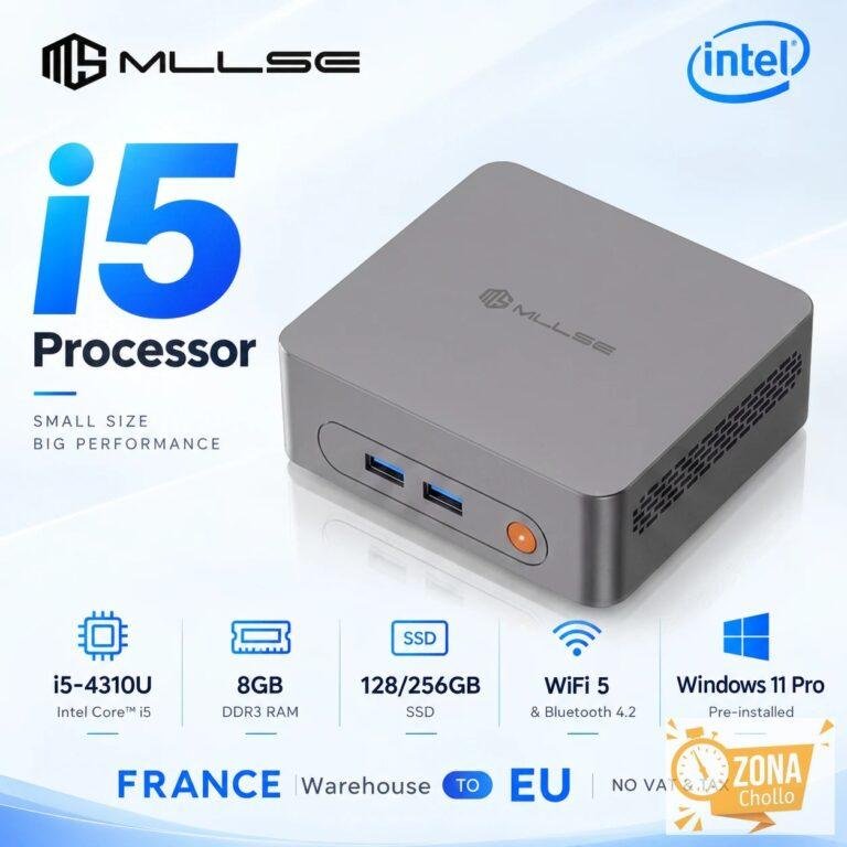 Mini PC MLLSE M3 Pro, Intel Core I5-4310U, 8GB de RAM DDR3, SSD de… — 123,56 €