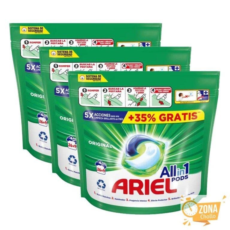 Ariel All-in-1 Pods Detergente Líquido – Pack de 3 De 26+9 (Total… — 29,48 €