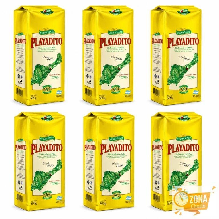 Playadito 500 grs – 6 Uds – Pack 3 Kg Yerba Mate Argentina – QUMIR — 18,44 €