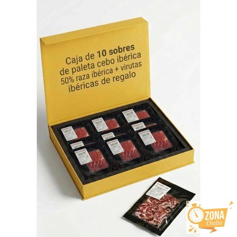 PALETA CEBO IBERICA 50% 10 SOBRES DE 100G + REGALO VIRTUAS IBERICAS… — 48,73 €