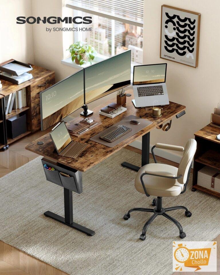 Escritorio eléctrico, altura ajustable, 160 x 70 cm, ajuste… — 93,49 €
