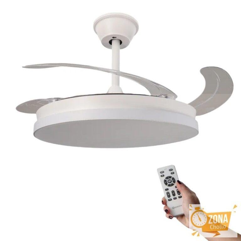 Ventilador de Techo LED-COLOR Blanco&Cristal Motor DC 106cm con… — 85,00 €