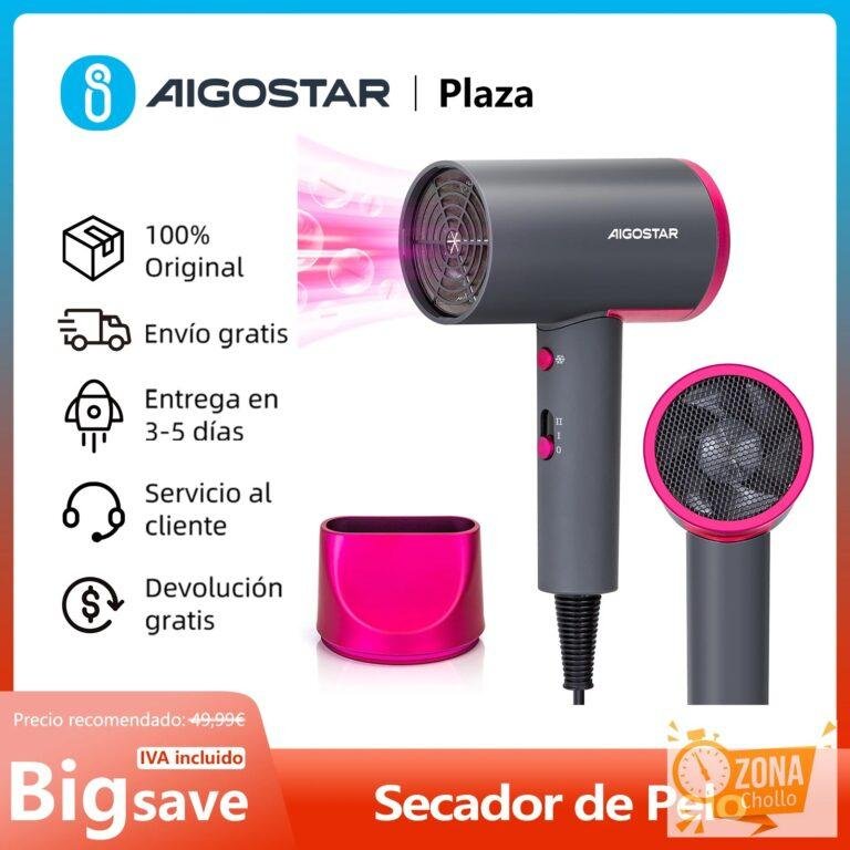Secador de Pelo Ionico, Ligero y Compacto, 2 Velocidades, 3… — 12,86 €