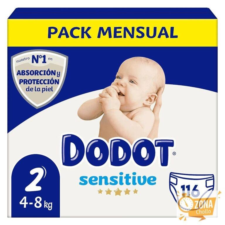 PACK de 2 – DODOT PAÑAL SENSITIVE TALLA 2 (2 x 58 UNIDADES) — 38,17 €