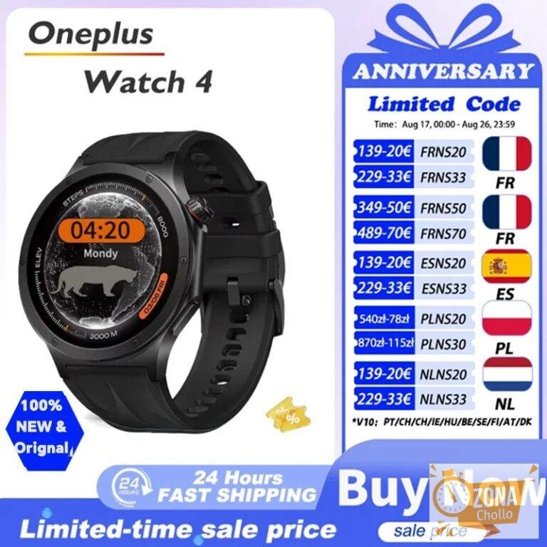 Nuevo Reloj Inteligente OnePlus Watch 4 con Pantalla AMOLED de 1.5”… — 184,42 €