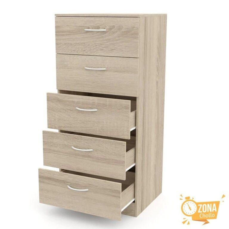 DORMIDAN- Sinfonier 5 cajones guías metálicas, cómoda Dormitorio… — 59,41 €