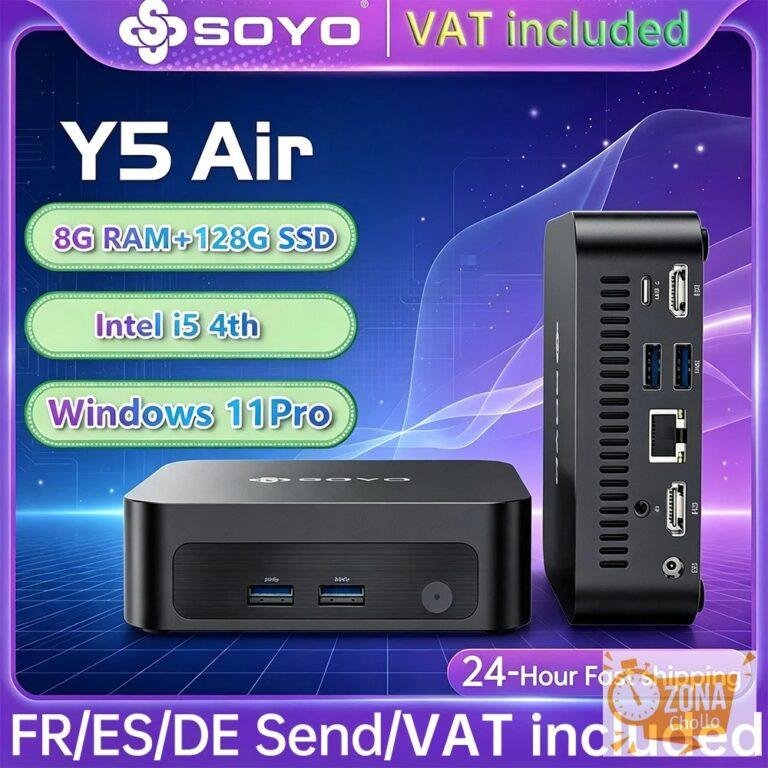 SOYO Mini PC Y5 AIR Intel Core i5 4.ª generación, 8 GB de RAM, 128… — 102,39 €