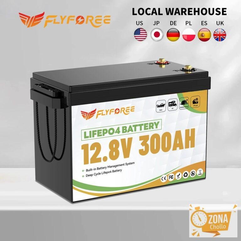 FLLYROWER-batería de litio LiFePO4 de 12V, 300Ah, con ciclos… — 421,39 €