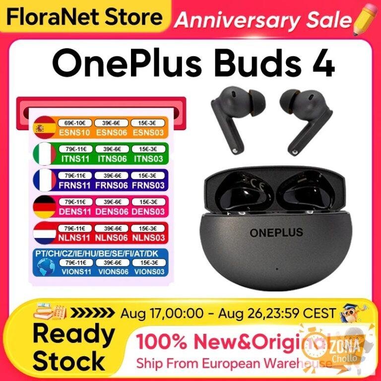 OnePlus Buds 4 Auriculares TWS con ANC de 55dB, controladores… — 52,70 €