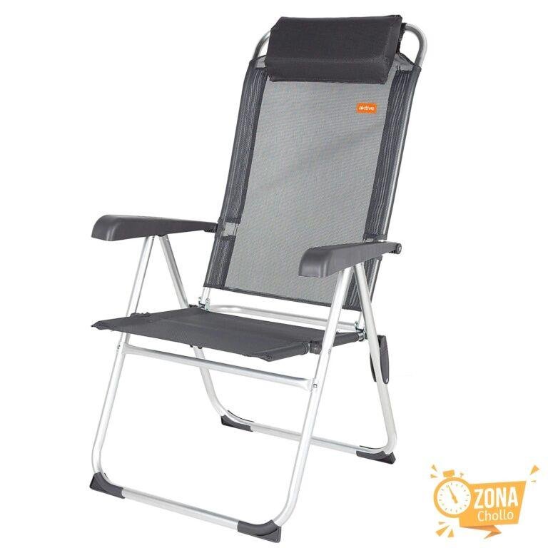 Aktive – Silla de camping plegable con respaldo reclinable 5… — 43,20 €
