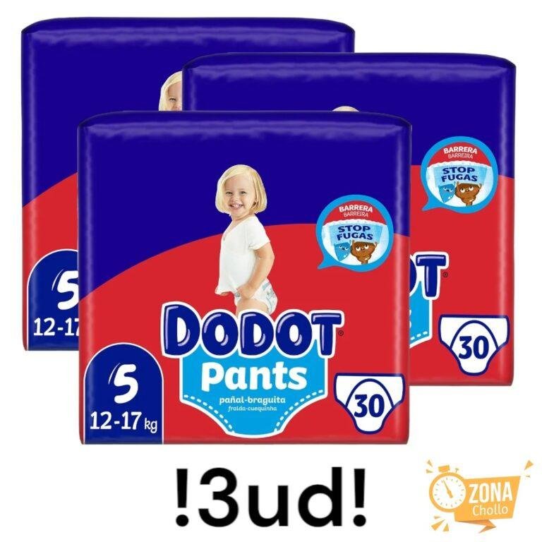 DODOT Pants pañal – braguita unisex de 12 a 17 kg talla 5 paquete 30… — 33,81 €