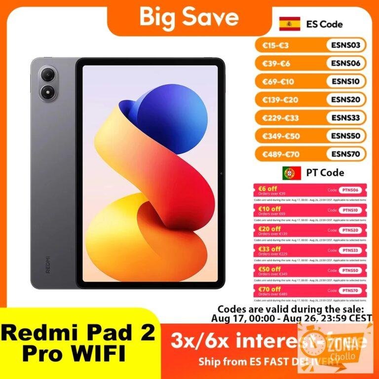 Xiaomi Redmi Pad 2 Pro WIFI Tablet PC 6GB/128GB 8GB/256GB 12,2″… — 203,52 €