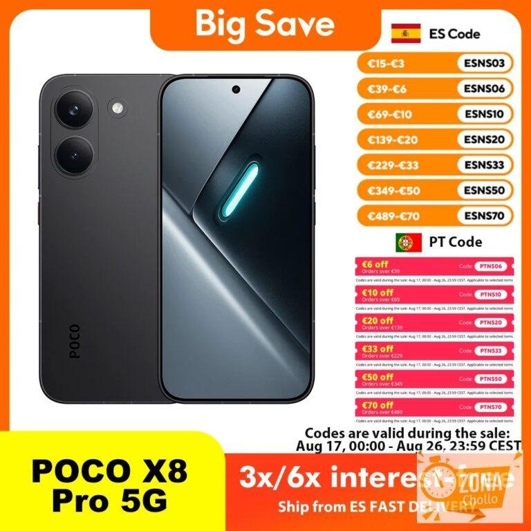 POCO X8 Pro 5G 8GB 256GB 12GB 512GB NFC Smartphone Dimensity… — 294,36 €