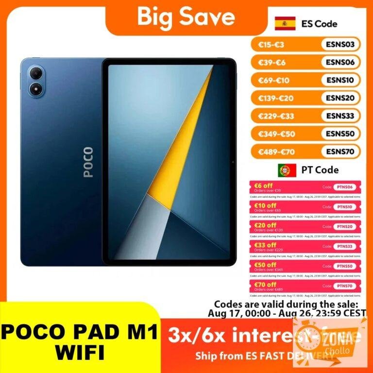 Tablet POCO Pad M1, Batería de 12000 mAh, 8+256 GB, Pantalla de 12.1… — 239,15 €