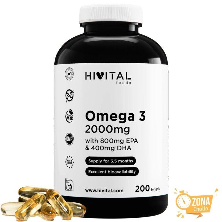 Omega 3 2000 mg | 200 cápsulas. Hivital — 17,94 €