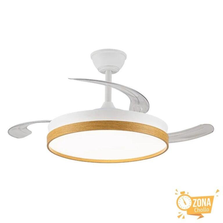 Ventilador de techo modelo SECUOYA blanco/madera motor DC 6… — 37,19 €