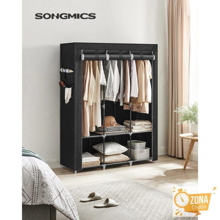 SONGMICS Portable Clothes Wardrobe:130x45x167cm,Cover,3 Hanging… — 22,90 €