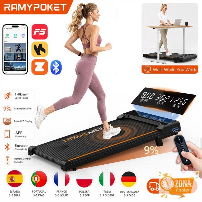 RAMYPOKET Caminadora Electrica Para Casa con Inclinación 9%,1-8km/h… — 69,23 €