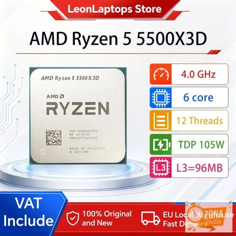 Procesador AMD Ryzen 5 5500X3D, 6 Núcleos, 12 Subprocesos, 96 MB de… — 159,72 €