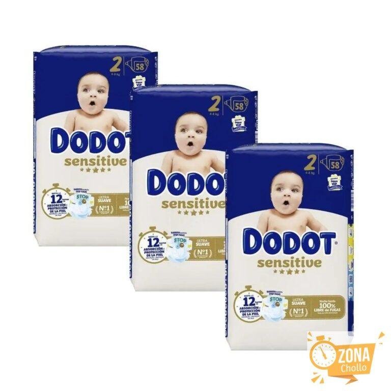 DODOT pañales sensitive Talla 2 (4-8kg) 58 Unidades – Caja de 174… — 58,64 €