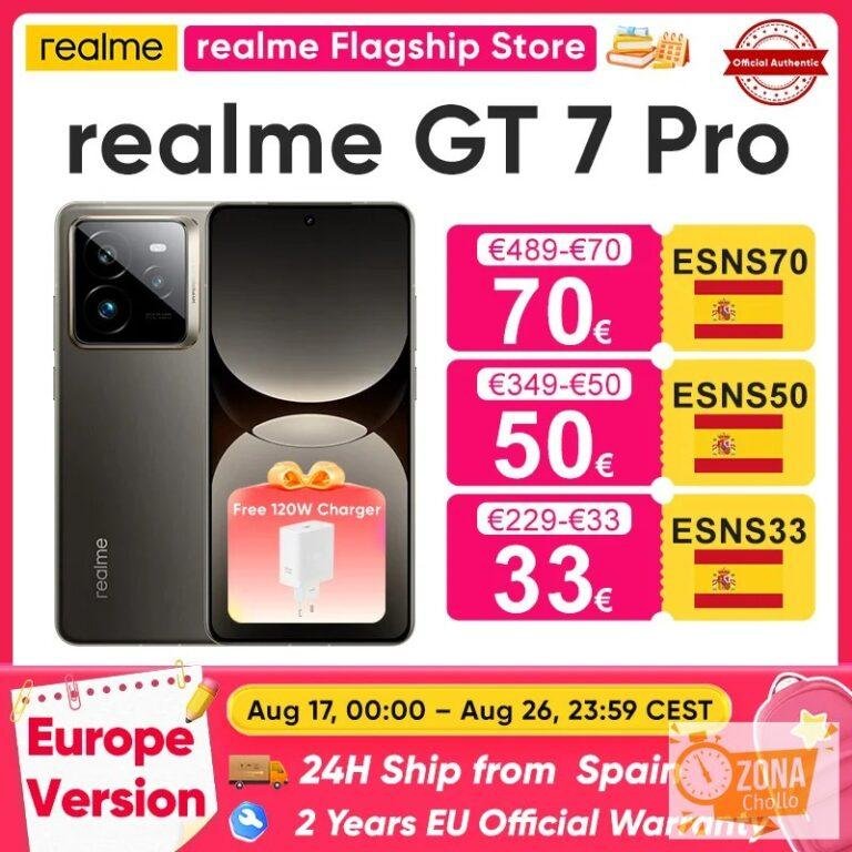 Realme GT 7 Pro 5G Smartphone Snapdragon 8 Elite 6,78 »120Hz… — 491,11 €