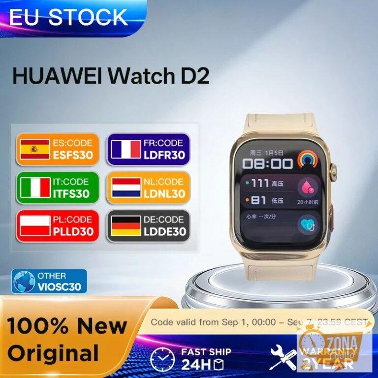 Reloj HUAWEI D2 con Pantalla AMOLED de 1.82», ECG, Monitoreo… — 301,36 €