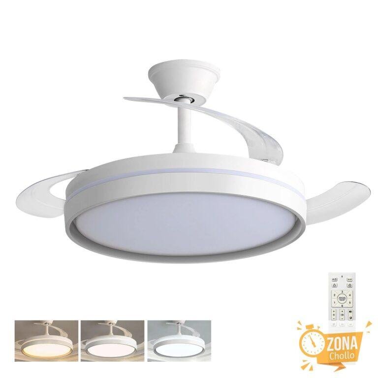 ExtraHouse-Ventilador de techo reversible con luz LED – Motor DC de… — 32,53 €