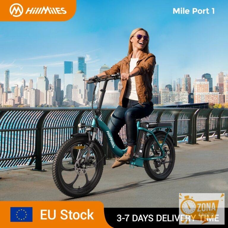 HillMiles MilePort 1 Bicicleta eléctrica plegable, motor de 250 W… — 489,27 €