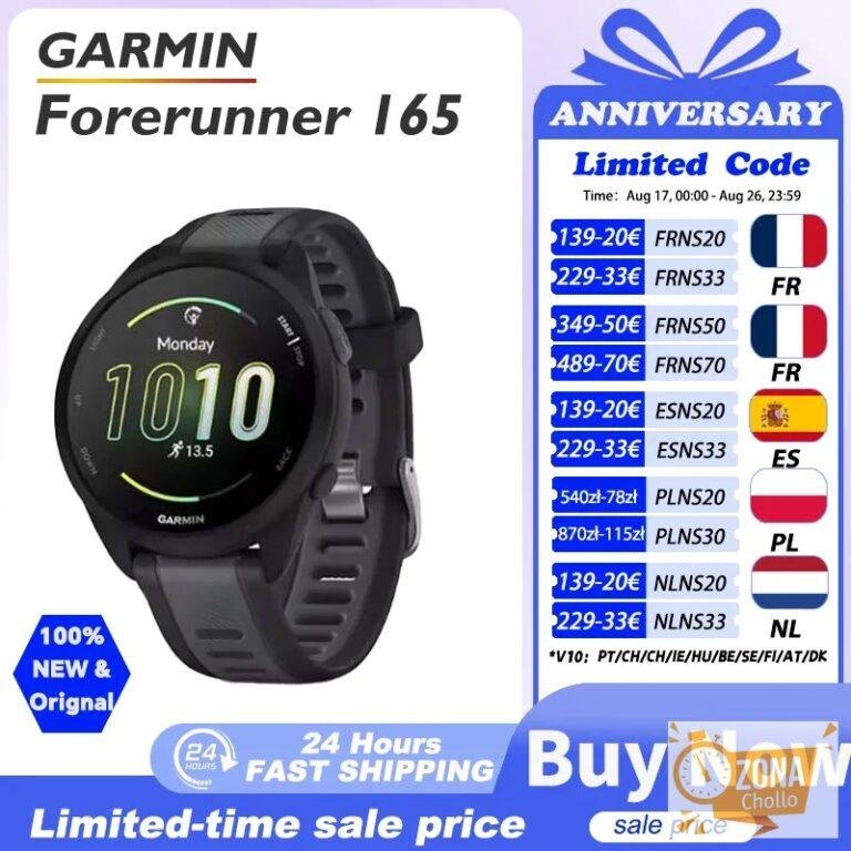 Reloj GARMIN Forerunner 165 con sensor de oxímetro de pulso… — 171,52 €