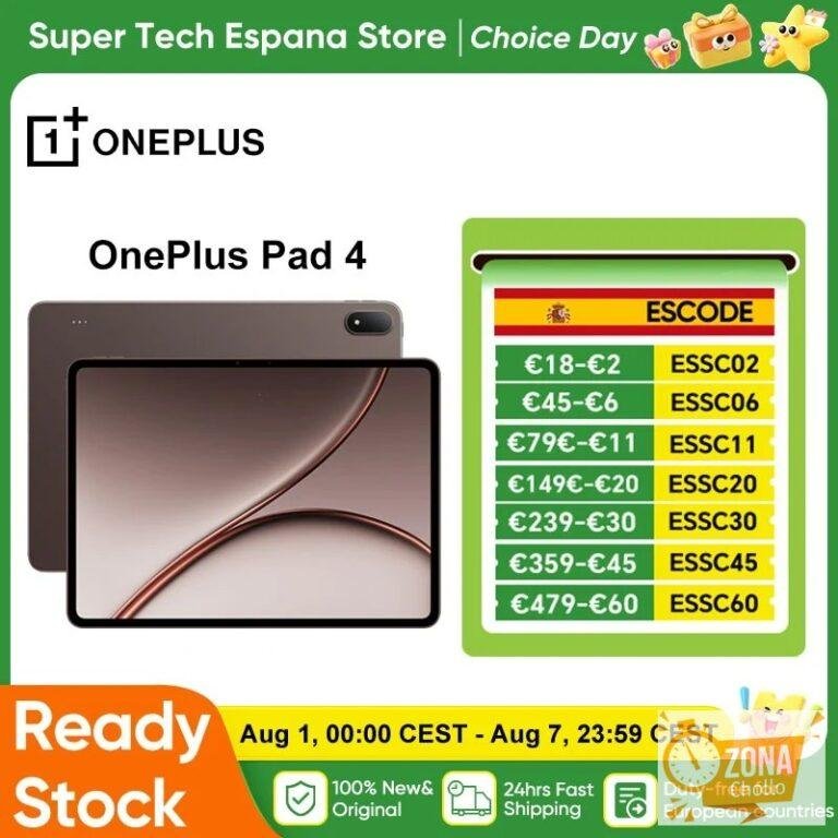OnePlus Pad 4 Versión Global — Tablet con procesador Snapdragon 8… — 599,00 €