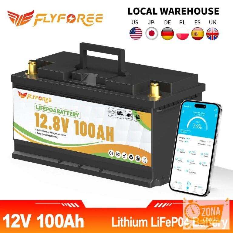 Batería de litio LiFePo4 FLLYROWTH de 12V 100Ah con Bluetooth y BMS… — 167,69 €