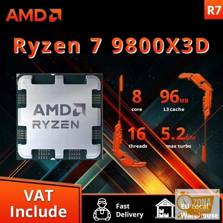 AMD Ryzen 7 9800X3D CPU para juegos R7 9800X3D 5,2 GHz 8 núcleos 16… — 363,44 €