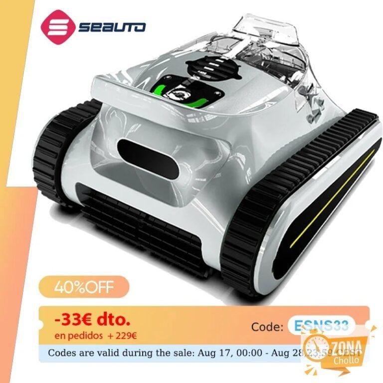 Aspiradora Robótica para Piscinas Seauto Crab Pro, 45,000Pa de… — 285,18 €