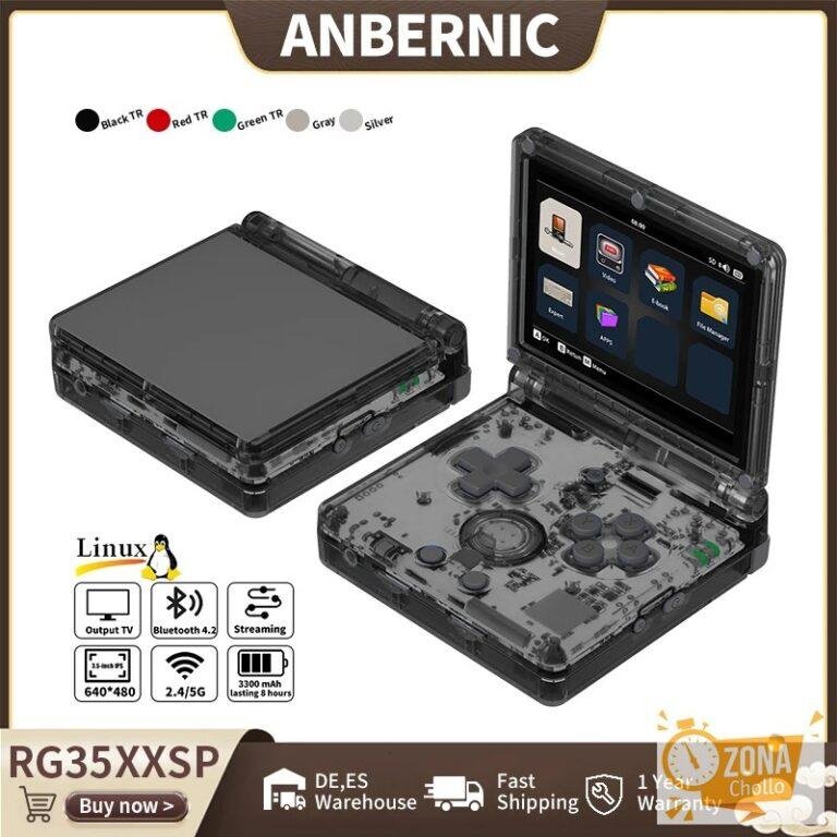 ANBERNIC-consola de juegos portátil RG35XXSP con tapa, consola de… — 45,47 €