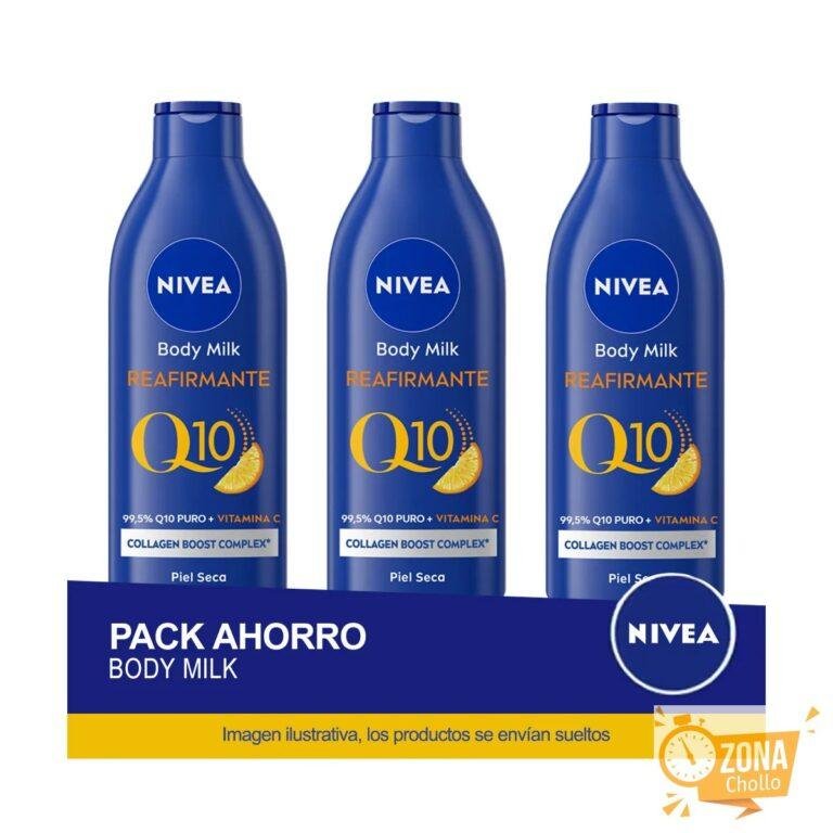 NIVEA Q10 Body Milk Reafirmante Piel Seca 400ml – Pack ahorro de 3… — 16,15 €