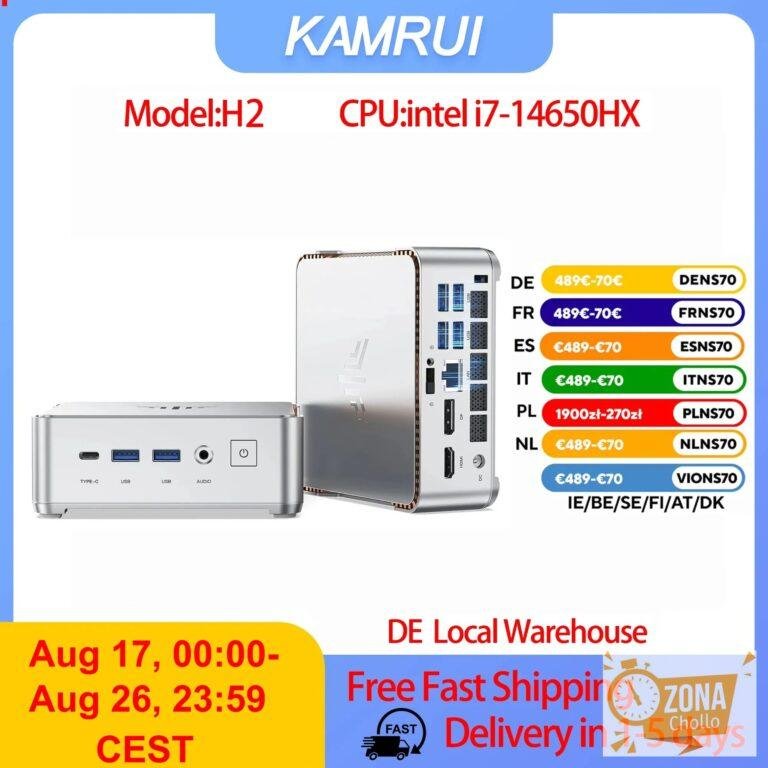 Mini PC KAMRUI H2 Intel Core I7 14650HX, 32 GB de RAM, 1 TB SSD, PC… — 480,59 €