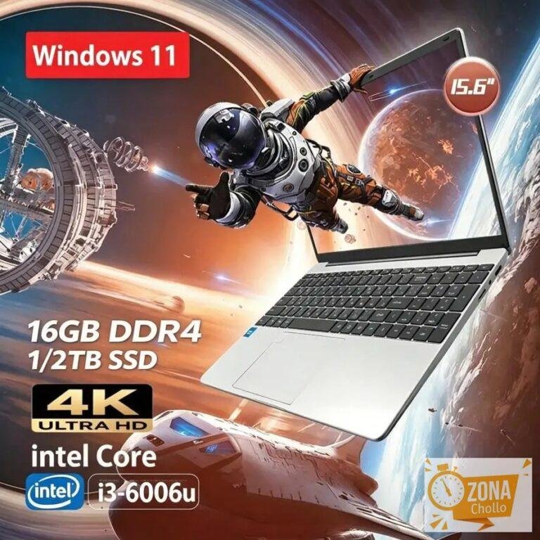 Computadora Portátil FUCHU de 15.6′ con Windows 11 Pro, Intel Core… — 174,10 €