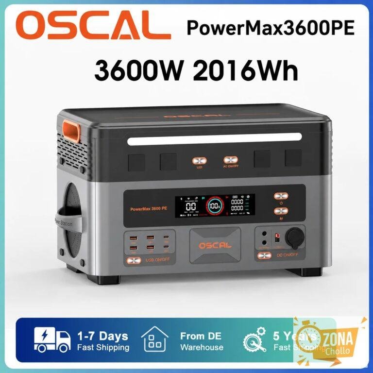 Estación de Energía Portátil OSCAL 3600W PowerMax 3600PE 2016Wh… — 579,85 €
