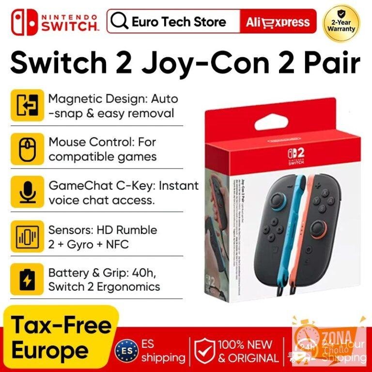 Nintendo Switch 2 Joy-Con 2 pares – Azul claro/Rojo claro Compatible… — 76,23 €