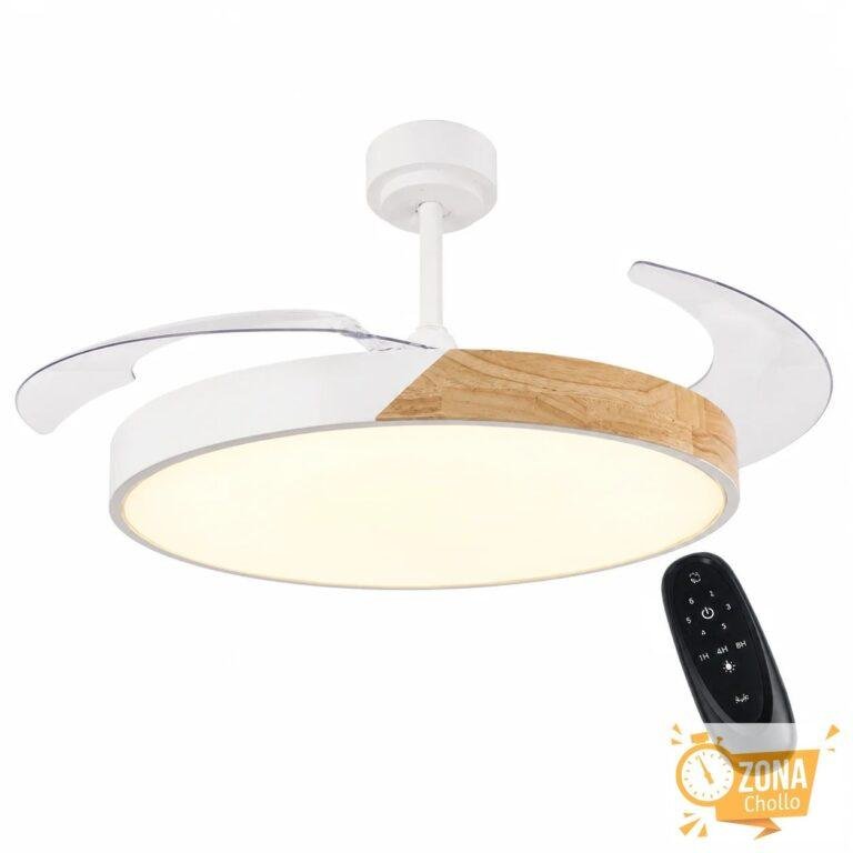 Ventilador de Techo Retráctil con Luz LED CCT Ø108 cm, Aspas… — 79,60 €