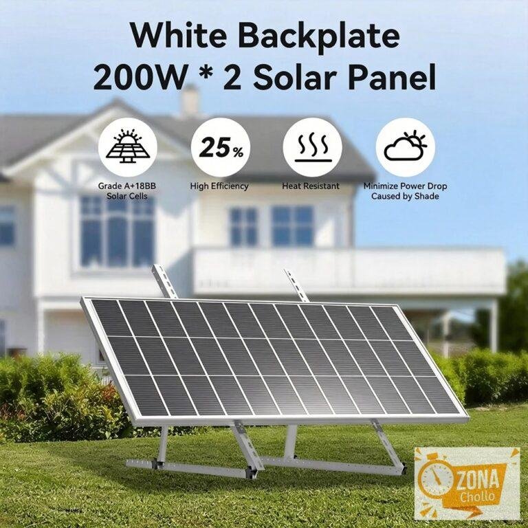 Panel Solar RVPOZWER de 400W, 12 Voltios, Monocristalino, 18 Celdas… — 242,69 €