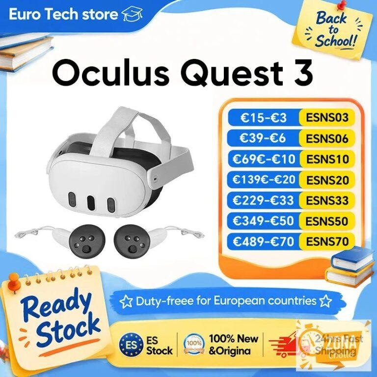 Nuevo Oculus Quest 3 8GB+512GB Alta definición 2064×2208 píxeles 4K+… — 553,08 €