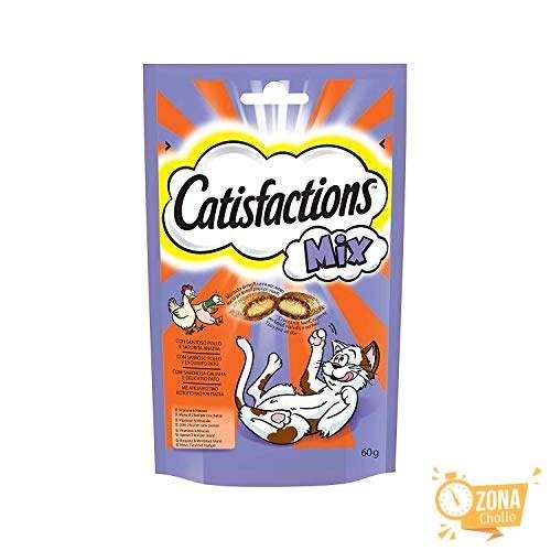¡COMPRA 3 POR EL PRECIO DE 2! Catisfactions Premios para Gatos, Sabor — 11,58 € en Amazon